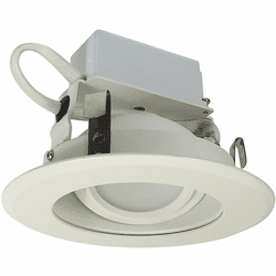 Nora NLCBC-469MPW Cobalt Modern Matte Powder White LED 4" Cobalt Adjustable LED Retrofit