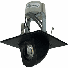 Nora NLCBC-487035XB/A Cobalt Modern Black LED 4" Square Adjustable Elbow LED Retrofit Recessed Lighting Insert