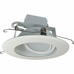 Nora NLCBC-669MPW Cobalt Matte Powder White LED 6" Adjustable LED Retrofit Reflector