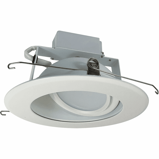 Nora NLCBC-669MPW Cobalt Matte Powder White LED 6" Adjustable LED Retrofit Reflector