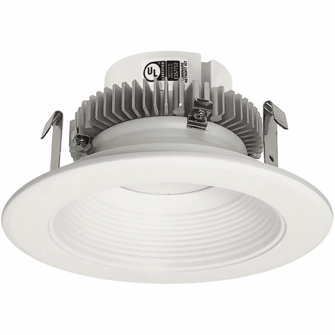 Nora NLCBC2-452TWMPW/10 Cobalt Contemporary Matte Powder White LED 4" Click Round Retrofit Baffle Down Lighting Insert