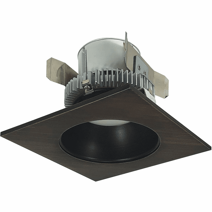 Nora NLCBC2-453BZBZ Cobalt Modern Bronze LED 4" Cobalt Click LED Retrofit Square Reflector w/ Round Aperture