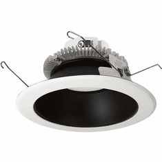 Nora NLCBC2-651TWBW/10 Cobalt Modern Black / White LED 6" Click Round Retrofit Reflector Recessed Lighting Insert