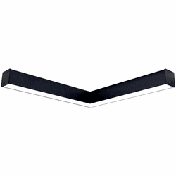 Nora NLINSW-L334B L-Line Modern Black LED "L" Shaped Direct Linear Flush Lighting