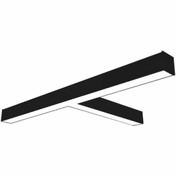 Nora NLINSW-T334B L-Line Modern Black LED "T" Shaped Direct Linear Ceiling Lighting