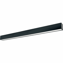 Nora NLUD-4334B L-Line Indirect / Direct Contemporary Black LED 4ft Linear Pendant Lighting / Bathroom Lighting Fixture