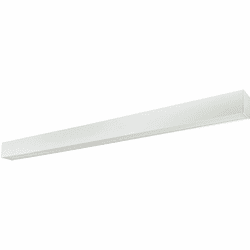 Nora NLUD-4334W L-Line Indirect / Direct Modern White LED 4ft Linear Pendant Lighting Fixture / Vanity Lighting