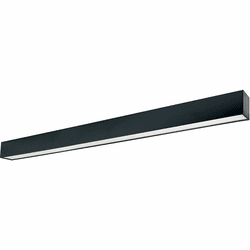 Nora NLUD-8334B L-Line Indirect / Direct Modern Black LED 8ft Linear Drop Ceiling Lighting / Bath Light Fixture