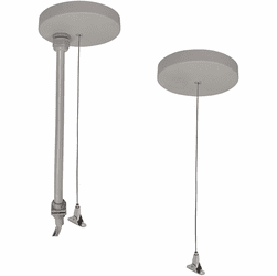 Nora NLUD-PCCA L-Line Indirect / Direct Modern Aluminum Pendant Power & Aircraft Mounting Kit for NLUD Series
