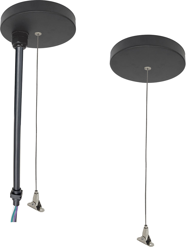 Nora NLUDPCCB LLine Indirect / Direct Contemporary Black Pendant