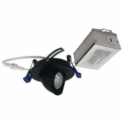 Nora NM2-2R27050BB Modern Black 2" M2 LED Recessed Downlight Mini Elbow Downlight