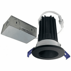 Nora NM2-2RDC85BB Contemporary Black 2" M2 LED Can Light Mini Recessed Downlight