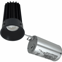 Nora NM2-2RTLDC85BB M2 Modern Matte Black LED 2" Round Trimless Down Lighting Insert