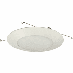 Nora NP-22 Modern White 6 Inch Albalite Lens w/ Plastic Recessed Lighting Trim