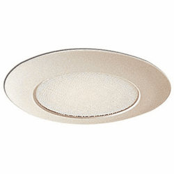 Nora NP-322 Modern White 6 Inch Albalite Lens w/ Plastic Can Light Trim & Bracket