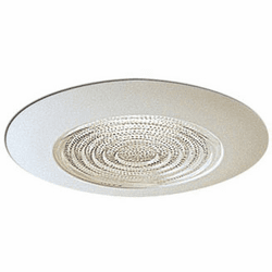 Nora NP-323 Modern White 6 Inch Fresnel Lens w/ Plastic Recessed Lighting Trim & Bracket