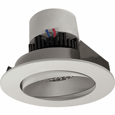 Nora NPR-4RCHZMPW Pearl Contemporary Haze / Matte Powder White LED 4" Pearl Round Adjustable Cone LED Retrofit
