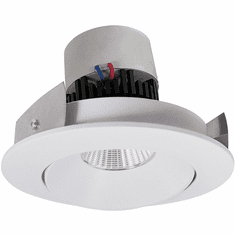 Nora NPR-4RCMPW Pearl Modern Matte Powder White LED 4" Pearl Round Adjustable Cone LED Retrofit