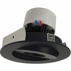 Nora NPR-4RGBB Pearl Contemporary Black LED 4" Pearl Round Adjustable Gimbal LED Retrofit