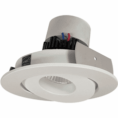Nora NPR-4RGWW Pearl Contemporary White LED 4" Pearl Round Adjustable Gimbal LED Retrofit