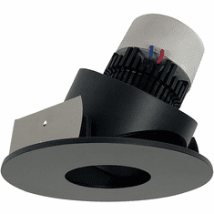 Nora NPR-4RPHABB Pearl Contemporary Black LED Retrofit 4" Round Pinhole Adjustable Trim