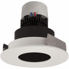 Nora NPR-4RPHBMPW Pearl Modern Black / Matte Powder White LED Retrofit 4" Round Pinhole Non-Adjustable Trim