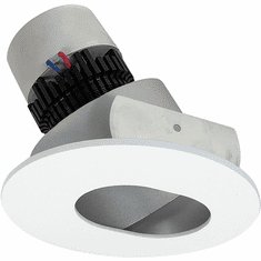 Nora NPR-4RSLHZMPW Pearl Contemporary Haze / Matte Powder White LED Retrofit 4" Round Slot Aperture Adjustable Trim
