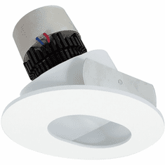 Nora NPR-4RSLMPW Pearl Modern Matte Powder White LED Retrofit 4" Round Slot Aperture Adjustable Trim