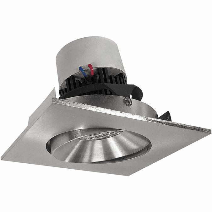 Nora NPR-4SCNN Pearl Modern Natural Metal LED 4" Pearl Square Adjustable Cone Retrofit
