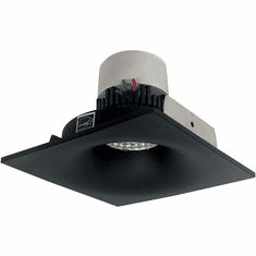 Nora NPR-4SNBBB Pearl Contemporary Black LED Retrofit 4" Square Bullnose Regress Non-Adjustable Trim