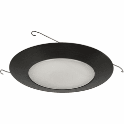 Nora NT-22BZ Modern Bronze 6 Inch Albalite Shower Lens w/ Metal Recessed Lighting Trim