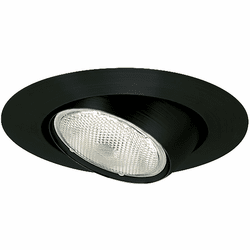 Nora NT-28B Contemporary Black 6 Inch Eyeball w/ Metal Pot Lightt Trim