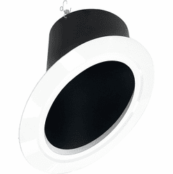 Nora NTM-616/45B Modern Black 6 Inch Super-Sloped Reflector Pot Light