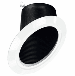 Nora NTM-617/45B Modern Black 6 Inch Super-Sloped Baffle Recess Light
