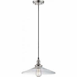 Nuvo 60/5408 Vintage Modern Polished Nickel Hanging Pendant Light