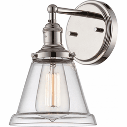 Nuvo 60/5412 Vintage Modern Polished Nickel Sconce Lighting