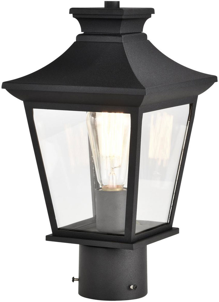 thumbnail image 2 of Nuvo Lighting 60/899 Post Lantern - Black, Clear Beveled Glass, 21" H, For Outdoor Use 2 of 12