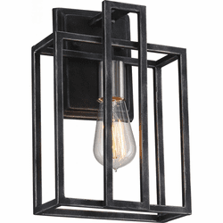 Nuvo 60/5856 Lake Modern Iron Black and Brushed Nickel Light Sconce