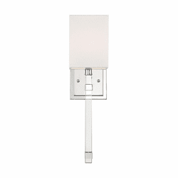 Nuvo 60/6682 Thompson Contemporary Polished Nickel and White Fabric Wall Lighting