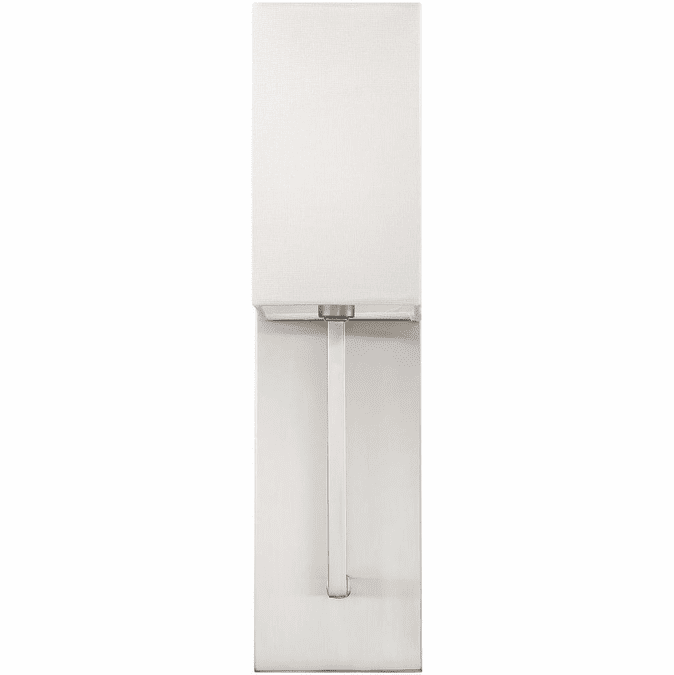 Nuvo 60/6691 Vesey Modern Brushed Nickel / White Fabric Wall Sconce