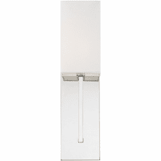 Nuvo 60/6693 Vesey Contemporary Polished Nickel / White Fabric Wall Light Fixture