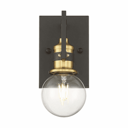 Nuvo 60/6971 Intention Modern Warm Brass and Black Wall Sconce Lighting