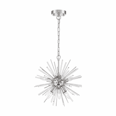 Nuvo 60/6991 Cirrus Modern Polished Nickel 16" Mini Chandelier Light