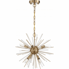 Nuvo 60/6992 Cirrus Contemporary Vintage Brass 16" Mini Lighting Chandelier
