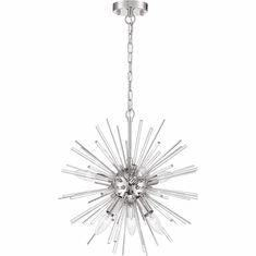 Nuvo 60/6993 Cirrus Modern Polished Nickel 19.5" Mini Chandelier Lamp