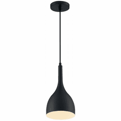 Nuvo 60/7086 Bellcap Modern Matte Black Mini Pendant Lighting Fixture