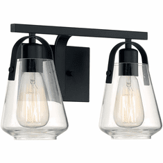 Nuvo 60-7102 Skybridge Matte Black 2-Light Bathroom Lighting