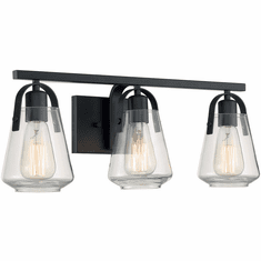Nuvo 60-7103 Skybridge Matte Black 3-Light Lighting For Bathroom