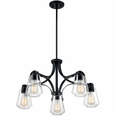 Nuvo 60-7105 Skybridge Matte Black Chandelier Light
