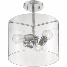 Nuvo 60-7178 Sommerset Modern Brushed Nickel Flush Mount Light Fixture